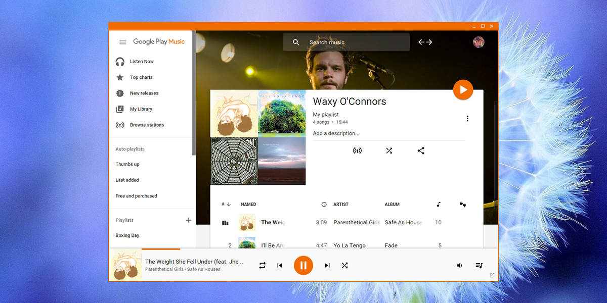 Google play music desktop app